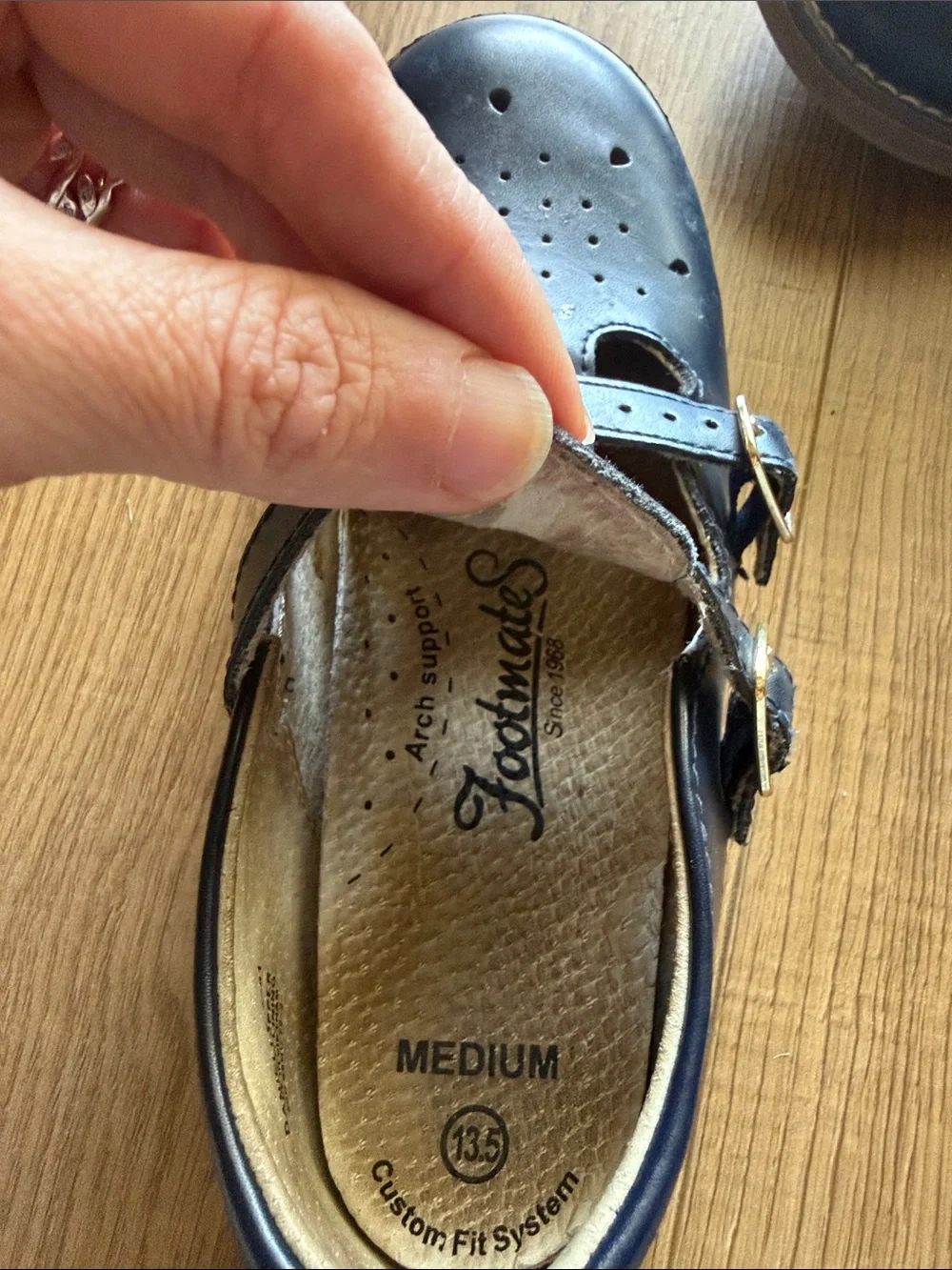 FootMates Navy Double-Strap Mary Jane Shoes for Kids